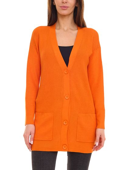 Aniston CASUAL women s fashionable knitted jacket stylish cardigan with buttons 50627142 orange