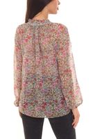Chemisier d été pour femme Aniston SELECTED, chemise transparente avec imprimé all-over 37170051 Coloré