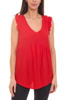 Aniston CASUAL blusa de mujer top con detalles de volantes camisa de verano 60330626 rojo Aniston CASUAL blusa de mujer top con detalles de volantes camisa de verano 60330626 rojo