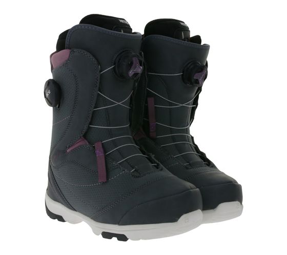 NITRO Cypress Boa bottes de snowboard pour femmes avec amorti semelle EVA bottes de sports d'hiver 848572-003 gris/violet