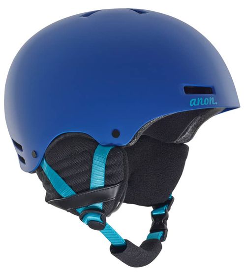 anon. Greta women's ski helmet with standard fit system head protection helmet with removable goggle holder blue