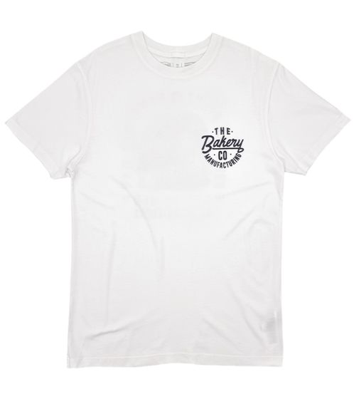 The Bakery Build and Ride Cuba Herren T-Shirt stylisches Sommer-Shirt mit Rückenprint TBM-FW21-T-2 Weiß