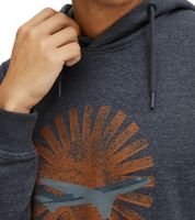 INDICODE Forzo sudadera con capucha de algodón para hombre, jersey sostenible con capucha y gran estampado frontal 55-581MM en color gris, azul marino o negro INDICODE Forzo sudadera con capucha de algodón para hombre, jersey sostenible con capucha y gran estampado frontal 55-581MM en color gris, azul marino o negro