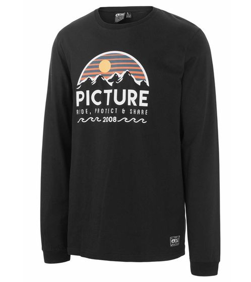 Picture Organic William Crew pull en coton pour homme sweat-shirt durable MTS719 C Noir
