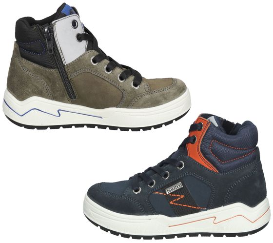 bama Kinder Echtleder-Schuhe mit bama-TEX Übergangs-Schuhe mit Shock-Absorber Blau oder Grau