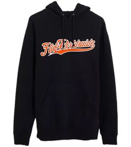 HUF Crackerjack men s hoodie cotton sweater with lettering on the front PF00455 black