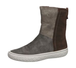 Think! TJUB women s ankle boots fashionable genuine leather boots with zipper 3-000496-2000 grey/light grey/brown