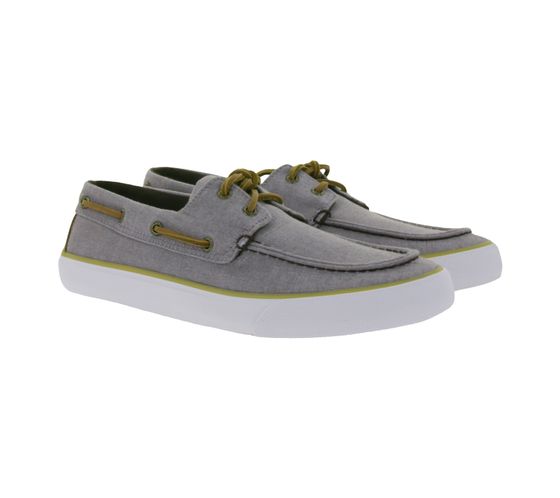 SPERRY Bahama II SC Men s Canvas Sneaker Boat Shoes STS24994 Grey/Brown