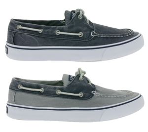 SPERRY Bahama II SW chaussures basses d'été pour hommes, chaussures bateau, chaussures en toile, marine ou gris/bleu