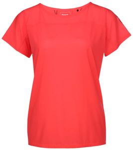 Bench women's sports shirt, breathable running shirt with logo lettering on the back PK11423 neon red