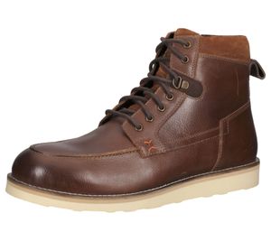 SANSIBAR Herren Echtleder-Stiefelette modische Mid-Top Schuhe 1082882 Braun