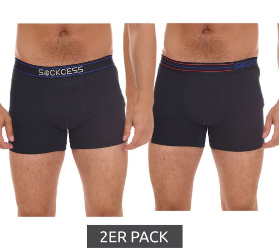 Pack of 2 SOCKCESS men s retro shorts boxer shorts cotton underwear blue