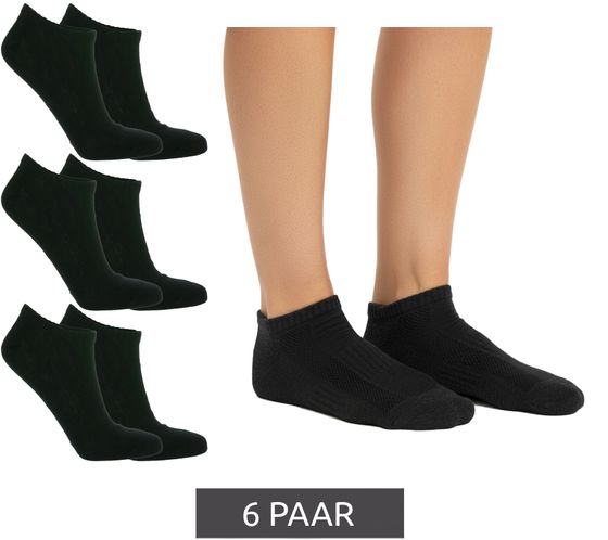 6 Paar TASTIQ Sneaker-Socken schlichte Baumwoll-Socken in Geschenkbox Sport-Socken Schwarz