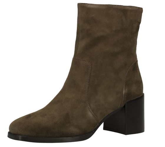 STEVEN NEW YORK bottines pour femmes en cuir véritable à talon bloc SNY11000058-03002-305 vert