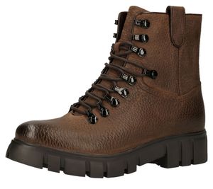 STEVEN NEW YORK bottines en cuir véritable pour femme chaussures à lacets SNY11000103-03003-983 marron