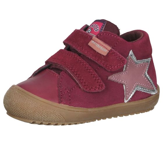 NATURINO children s genuine leather shoes with star motif Velcro shoes lightly lined 0012502062-01-0H10 Dark red