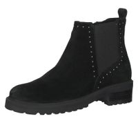Bottines femme SPM Lano en cuir véritable avec rivets SPM11000017-03002-015 noir