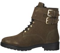 MEXX bottines pour femmes en cuir véritable avec boucles bottes avec fermeture éclair latérale 01-1087804 vert olive