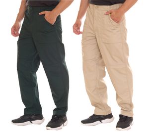 Pantalon d extérieur et de trekking Regatta Professional Action pour homme, pantalon de travail déperlant, grammage du tissu 170 g/m² en 3 longueurs de jambe TRJ330 en vert ou beige