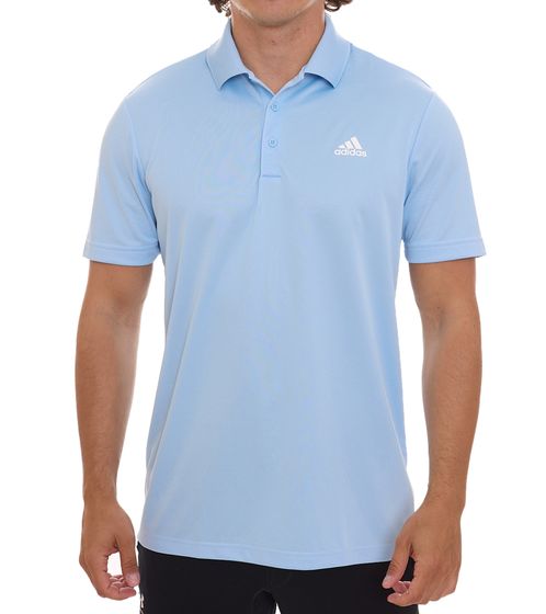 adidas Performance Primegreen Herren Polo-Shirt in Pique-Qualität Golf-Hemd GQ3133 Hell-Blau