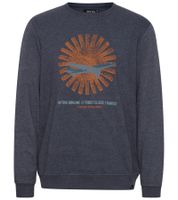 INDICODE IDForz men s cotton pullover crew neck sweater with large front print 55582MM Black, gray or blue INDICODE IDForz men s cotton pullover crew neck sweater with large front print 55582MM Black, gray or blue