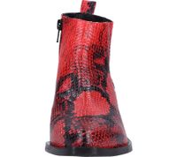 ILC bottes pour femmes, bottines élégantes en cuir véritable, chaussures à talons avec motif all-over 514513 rouge/noir