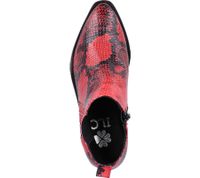 ILC bottes pour femmes, bottines élégantes en cuir véritable, chaussures à talons avec motif all-over 514513 rouge/noir