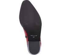 ILC bottes pour femmes, bottines élégantes en cuir véritable, chaussures à talons avec motif all-over 514513 rouge/noir