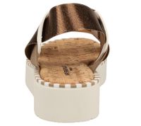 RAPISARDI MARA Damen Sommer-Schuhe Riemen-Sandale Plateau-Schuhe Made in Italy 01-1056349 Braun/Gold
