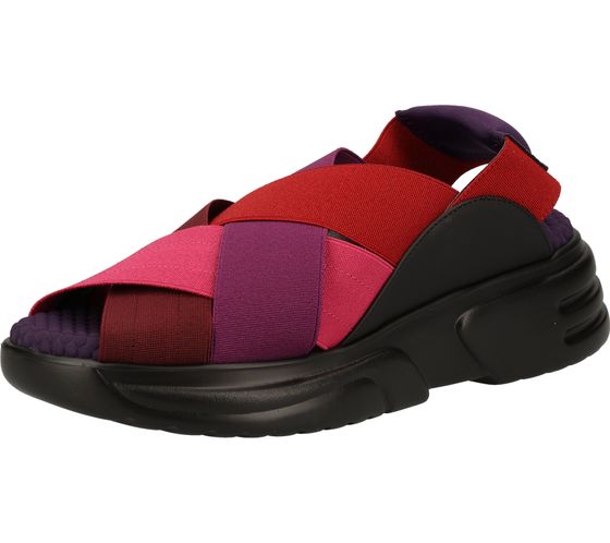 RAPISARDI FLASH Chaussures d été pour femmes Sandales à brides Chaussures à plateforme Fabriquées en Italie 01-1056664 Noir/Rouge/Violet