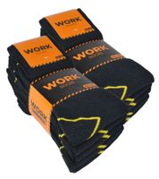 10 pairs of GRIPWOOL work socks, cotton socks, work socks, sneaker socks or long socks, black