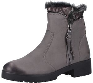 Venturini Milano bottines femme doublées bottes en cuir véritable avec fermeture éclair 86472 gris foncé