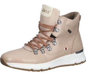 JANA mid top sneakers stylish women s genuine leather shoes with side zipper 8-26227-27 251 beige