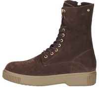 FRED DELA BRETONIERE Damen Stiefel Echtleder-Schuhe Schnür-Stiefel 184010063 Dunkelbraun