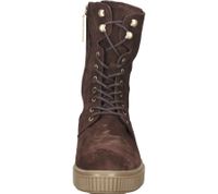 FRED DELA BRETONIERE Damen Stiefel Echtleder-Schuhe Schnür-Stiefel 184010063 Dunkelbraun