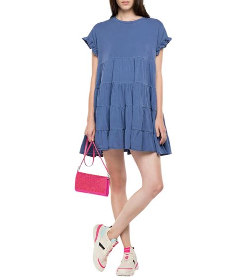 REPLAY women's dress, airy summer dress made of pure cotton 59552314 blue