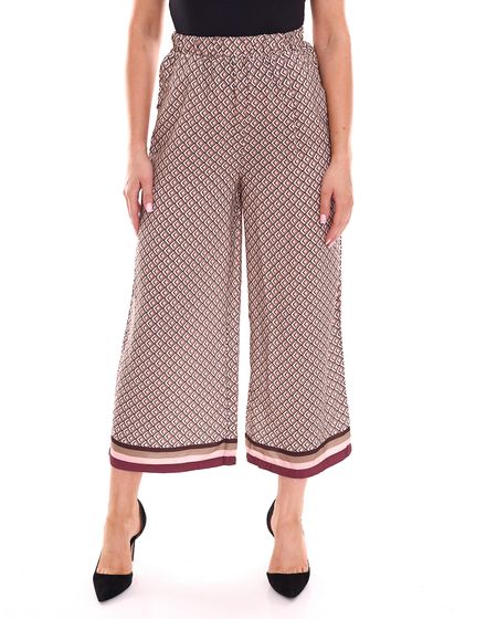 Pantalon en tissu Laura Scott, pantalon d'été confortable pour femme avec un mélange de motifs 82757659 coloré