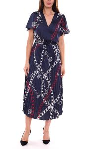 Robe longue DELMAO pour femme, robe d'été élégante avec motif all-over 65542222 Marine Robe longue DELMAO pour femme, robe d'été élégante avec motif all-over 65542222 Marine