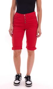 DELMAO Damen Sommer-Hose Jeans-Shorts Baumwoll-Hose 97270327 Rot DELMAO Damen Sommer-Hose Jeans-Shorts Baumwoll-Hose 97270327 Rot