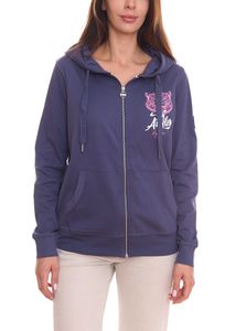 KangaROOS Veste de survêtement pour femme, veste mi-saison élégante, veste à capuche 60066607 bleu