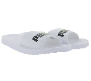 PUMA Purecat chaussons de bain pour hommes et femmes chaussons d'été avec semelle EVA 360262 17 blanc/noir PUMA Purecat chaussons de bain pour hommes et femmes chaussons d'été avec semelle EVA 360262 17 blanc/noir
