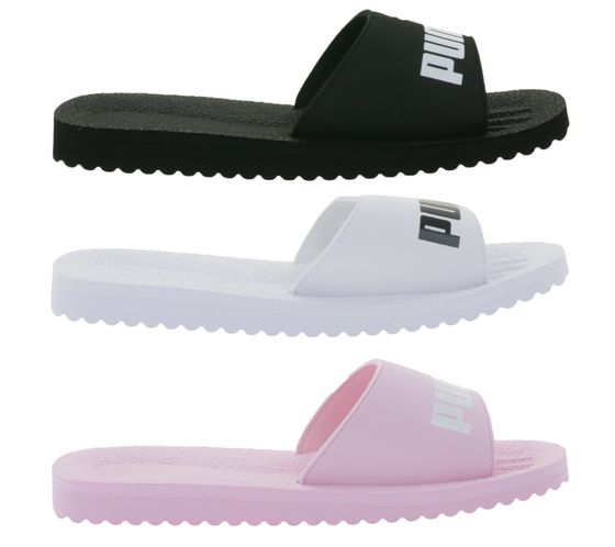 PUMA Purecat bathing slippers for men and women, summer slippers with EVA sole 360262 black, white or pink