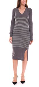AjC robe pull pour femme robe midi à rayures robe en maille 12705661 gris AjC robe pull pour femme robe midi à rayures robe en maille 12705661 gris