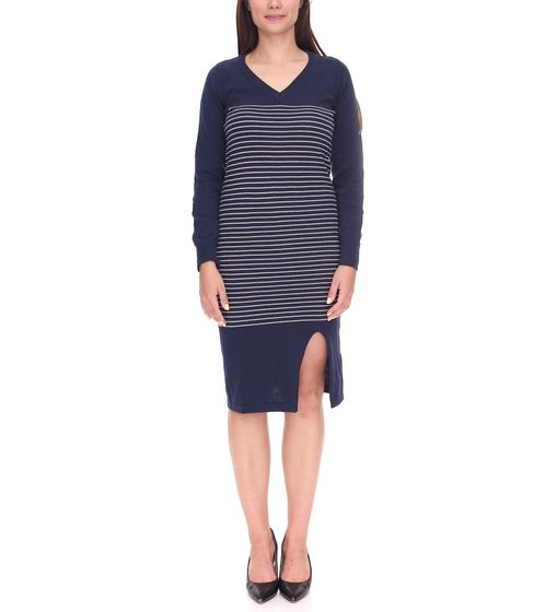 AjC ladies sweater dress striped midi dress knitted dress 10089317 blue