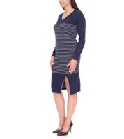 AjC robe pull pour femme robe midi à rayures robe en maille 10089317 bleu AjC robe pull pour femme robe midi à rayures robe en maille 10089317 bleu