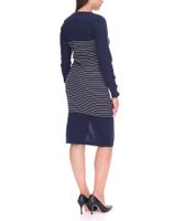 AjC robe pull pour femme robe midi à rayures robe en maille 10089317 bleu AjC robe pull pour femme robe midi à rayures robe en maille 10089317 bleu