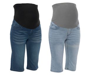 nine 9 months women's short summer maternity pants comfortable pregnancy pants short summer pants blue/gray or blue/black
