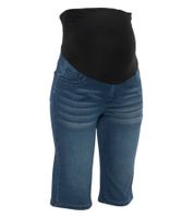 neun 9 monate Damen Sommer Umstands-Shorts bequeme Schwangerschafts-Shorts Sommer-Hose Blau/Grau oder Blau/Schwarz