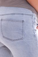 neun 9 monate Damen Sommer Umstands-Shorts bequeme Schwangerschafts-Shorts Sommer-Hose Blau/Grau oder Blau/Schwarz