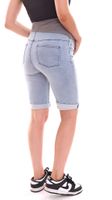 neun 9 monate Damen Sommer Umstands-Shorts bequeme Schwangerschafts-Shorts Sommer-Hose Blau/Grau oder Blau/Schwarz